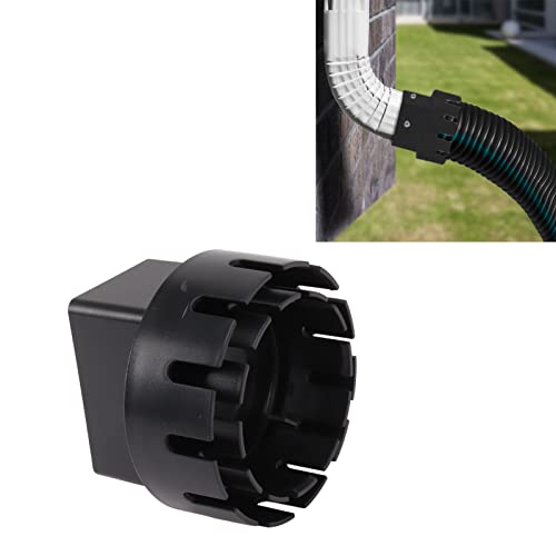 Rain Gutter Downspout Adapter 3x4 Inch Black Plastic Drain - Image 6