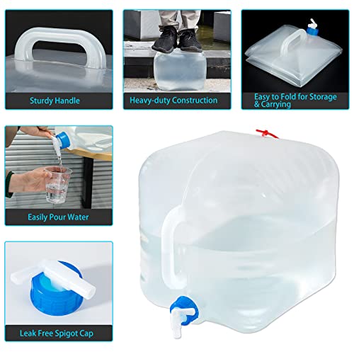 5 Gallon Collapsible Water Container with Spigot, Camping - Image 4