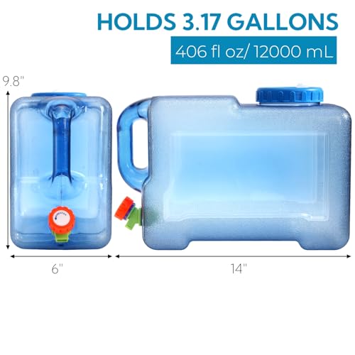 ZOOFOX 3.17 Gallon Water Jug with Spigot, Portable Water - Image 4