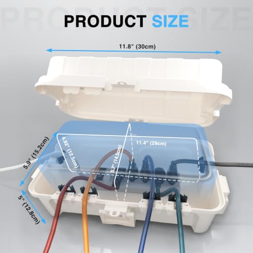 IP65 Waterproof Outdoor Electrical Box, Medium Size 11.8×5.9×5 - Image 4