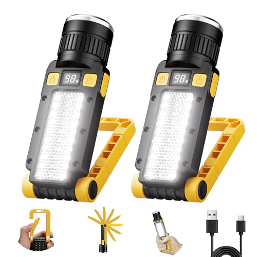 Rechargeable LED Work Light, Magnetic COB Flashlight | Hand Tools - Image 2