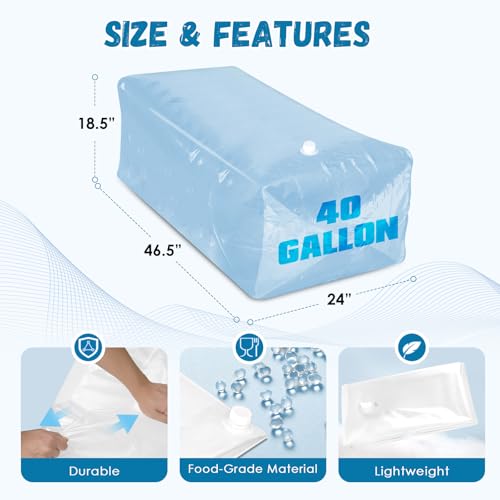 Buzzlett 3 Pcs 40 Gallon Water Storage Bladder | Home Organization - Image 3