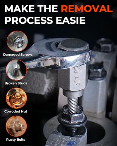 19 Piece Easy Out Screw Extractor Set and Left Hand Drill - Image 6