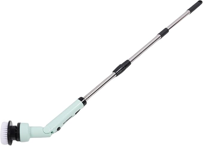 Brrnoo Electric Cleaning Brush, Cordless Scrubber with 3 Power Levels and Replaceable Brush Heads, for Bathroom Kitchen Car Deep Cleaning (Green)