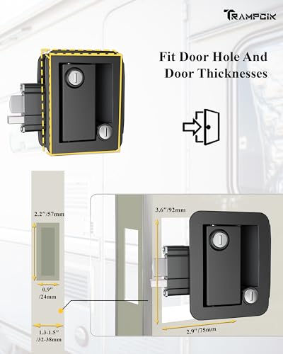 Engineering Plastic Camper Door Lock, RV Door Lock Replacement - Image 6