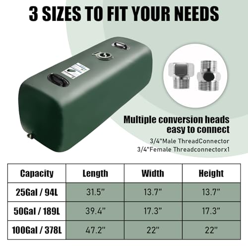 Drinking Water Storage Container,25/50/100gal Portable - Image 3