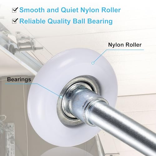 uxcell 10pcs 1.8" Nylon Garage Door Rollers for 2" Garage Track - Image 6