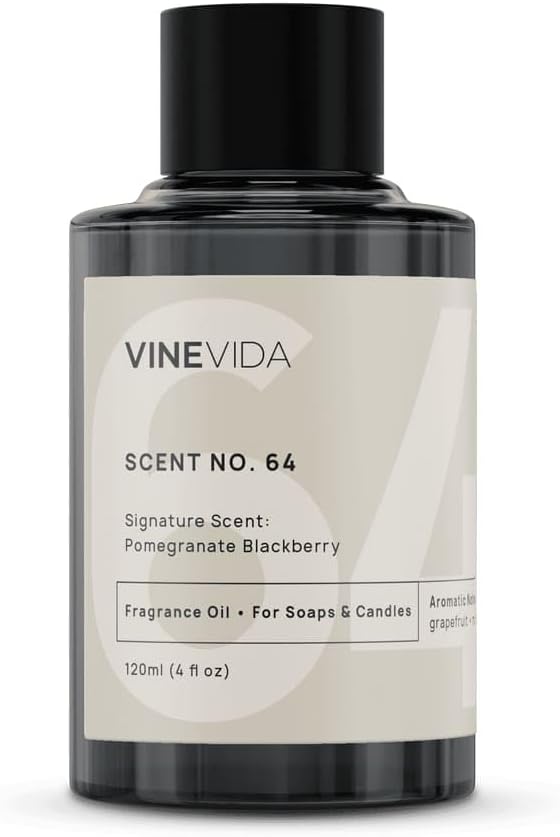 VINEVIDA [4oz] NO. 64 Fragrance Oil for Candle Making - Made in USA Oil Scents - Scents for Soap Making - Candle Fragrance Oil