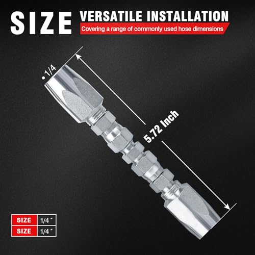 2-Pack Hydraulic Hose Field Repair Kit,1/4" Inner Diameter - Image 3
