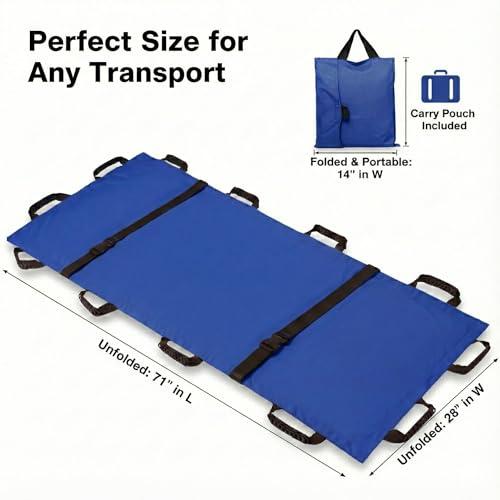 Portable Vet Dog Stretcher Gurney with 12 Rubber Handles, 400 lbs - Image 5
