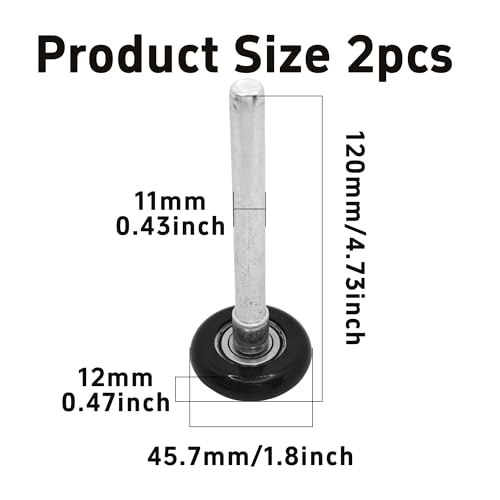 2Pcs 1.8" Ultra-Quiet Nylon Garage Door Rollers, 4.2" Stem - Image 3