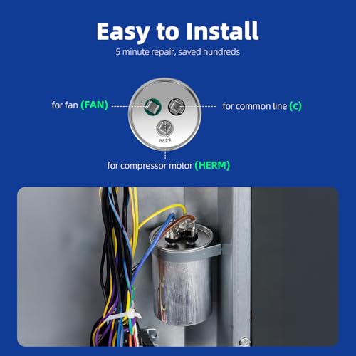 [UL Recognized] FOCSPROD 35+5 uF 35/5 MFD ±6% 370V/440V CBB65 AC - Image 7