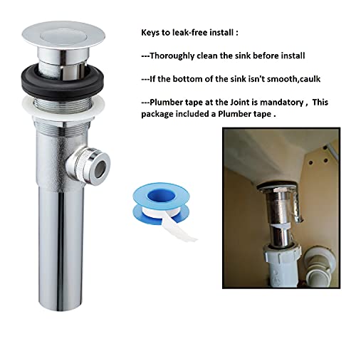 Sink Pop-Up Drain Stopper Assembly with Lift Rod | Bathroom Essentials - Image 4