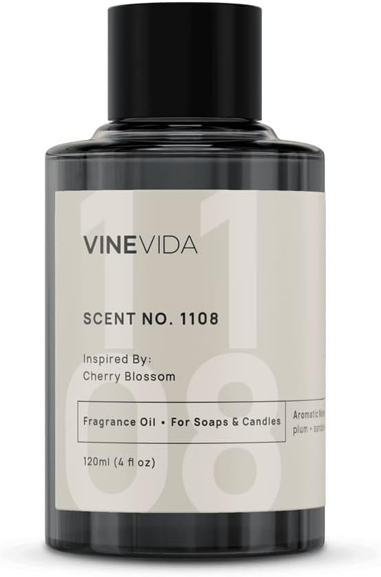 VINEVIDA [4oz] Cherry Blossom Fragrance Oil for Candle Making and Soap Making - Premium Candle Scents for Soy Candles