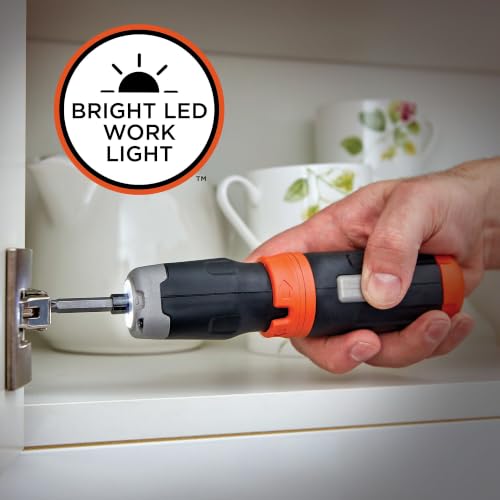 BLACK+DECKER Cordless Screwdriver, Alkaline (BCF601AA) - Image 3