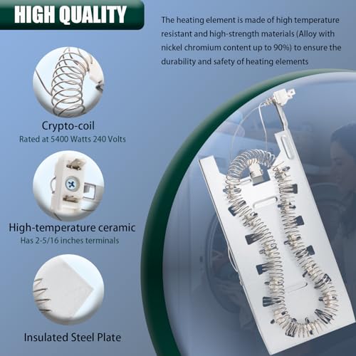 Dryer Heating Element Kit Compatible with Whirlpool & | Home Repair - Image 4