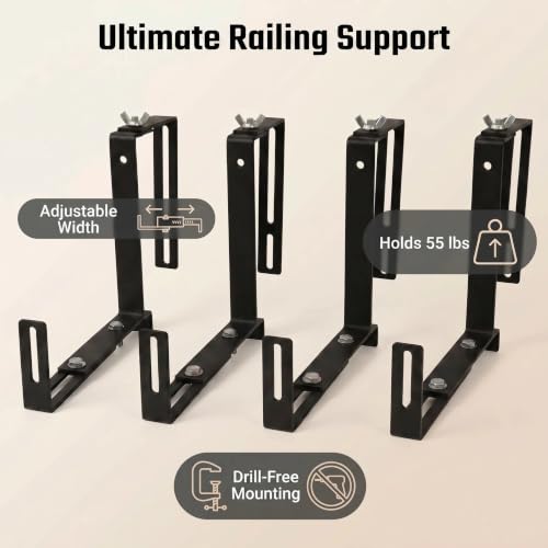 Window Box Brackets Adjustable for Deck Railing - Image 5