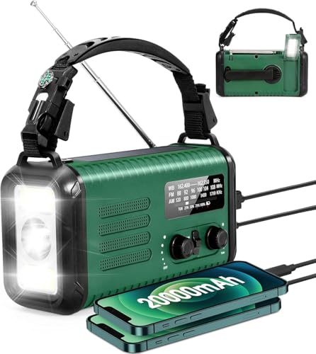Hand Crank Emergency Radio, NOAA Weather Radio with AM/FM & Solar - Image 2