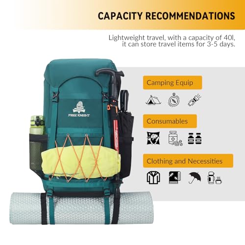 Bseash 40L Waterproof Hiking Backpack with Rain Cover - Image 7