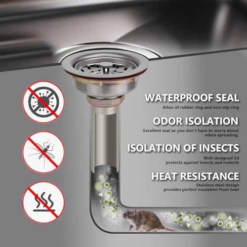 Kitchen Sink Drain Kit for Standard 3-1/2 inch Drain - Fit - Image 6