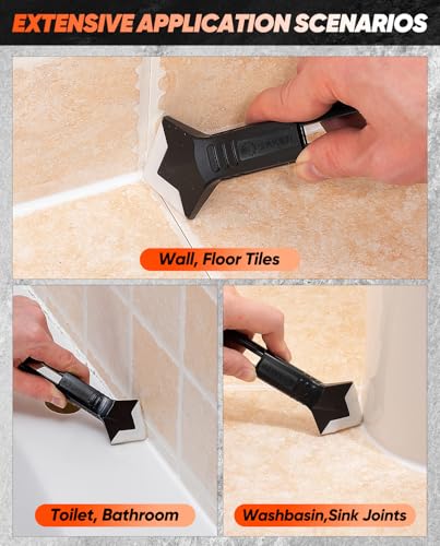 Saker Silicone Caulking Tool 3-in-1 Grout Removal Tool - Image 6