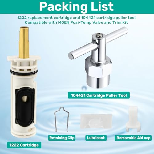 1222 Replacement Cartridge Kit for Moen One Handle Posi - Image 7