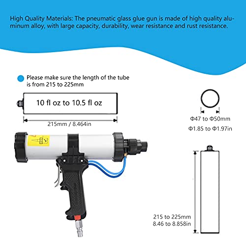 BTER Pneumatic Air Caulking Gun, 310ml Professional Cordless - Image 4