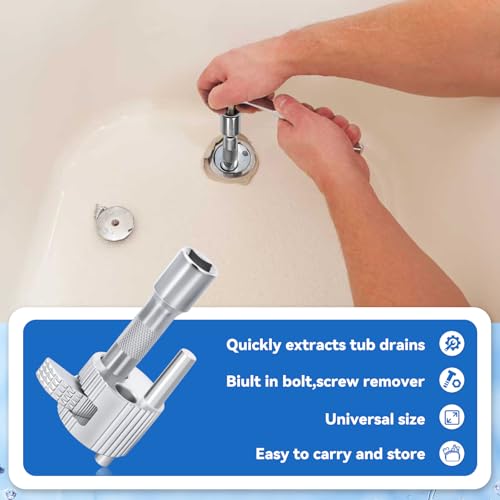 97258 Tub Drain Removal Tool, 3/8" Drive Extractor for Bathtub - Image 6