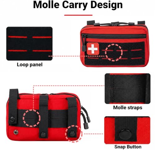Hiking First Aid Kit Backpacking Emergency Bag for Hunting - Image 6