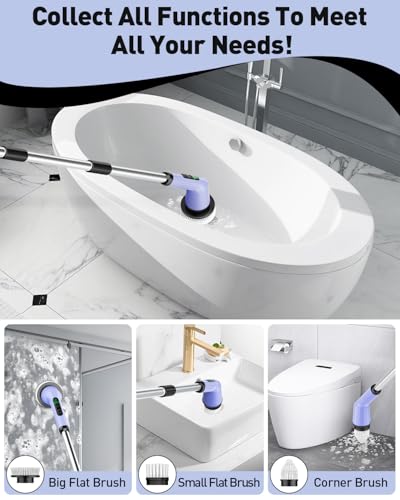 Electric Spin Scrubber for Bathroom, Shower Scrubber - Image 5