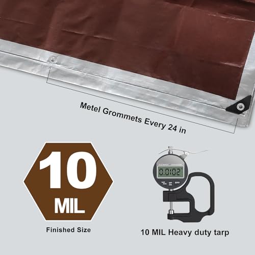 Tarps Heavy Duty Waterproof 10’ X 12’, 10 Mil Multipurpose - Image 6