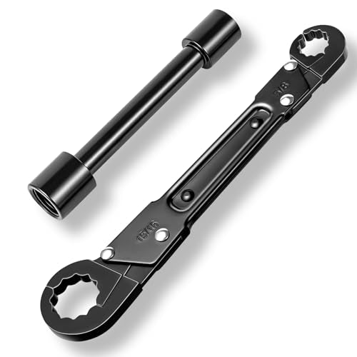 Angle Stop Wrench Kit, 5/8-15/16 in Jaw, 3/8 & 1/2 in Tool, Black - Image 2