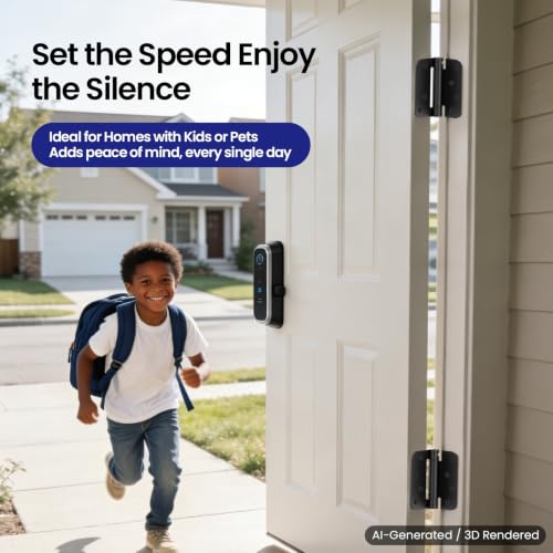 Self Closing Door Hinges 4 Inch, Matte Black Spring Loaded Hinges - Image 7