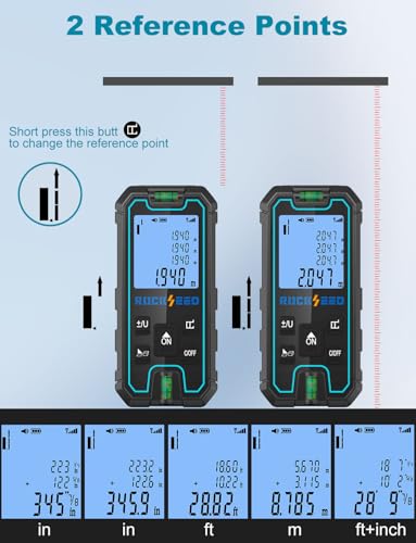 Laser Measuring Tool 165 Feet, RockSeed Portable Laser Measure - Image 5