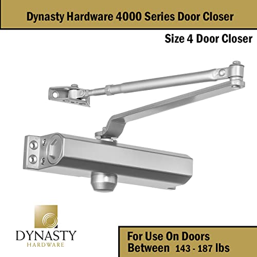 Dynasty 4000 Series Door Closer, Sprayed Aluminum, Spring 4 - Image 6