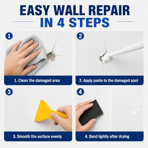 Wall Repair Paste Kit, 2 Pack 250g Wall Mending Agent | Home Repair - Image 7