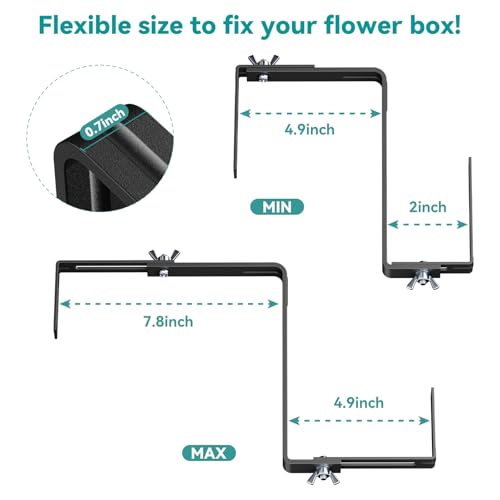 Adjustable Planter Box Brackets,Enhanced Bottom Support - Image 4