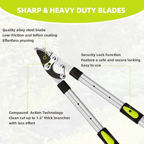 Loppers for Tree Trimming Heavy Duty, Extendable 21-26" Branch - Image 7