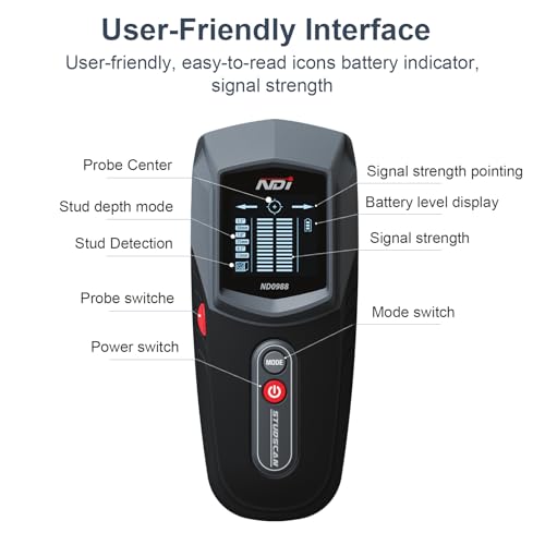 ND0988 Stud Detector – Precise Wall Scanner for Wood Stud - Image 5