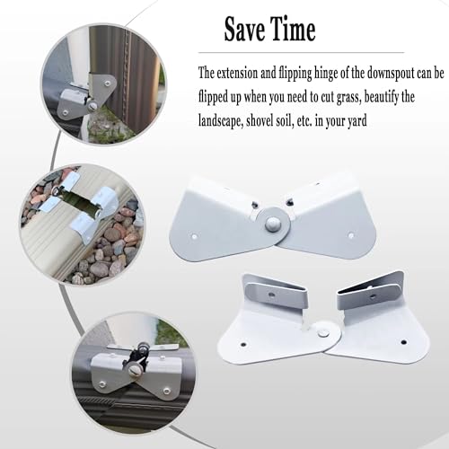 Gutter Downspout Flip-Up Hinge, Gutter Extension Hinge (4 Pack) - Image 4