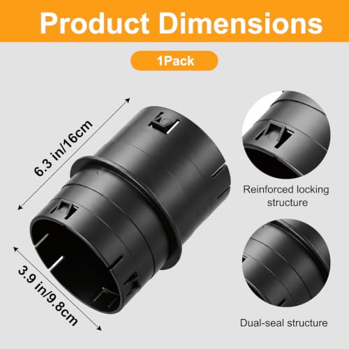 4" Universal Pipe Connector with Snap Lock, Corrugated to PVC - Image 3