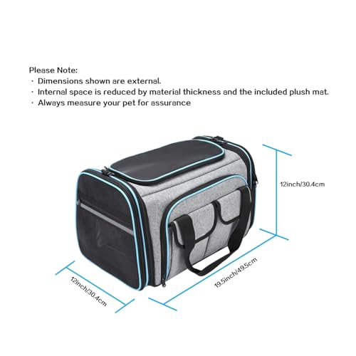 Airline Approved Pet Carrier, Large Soft Sided Pet Travel - Image 4