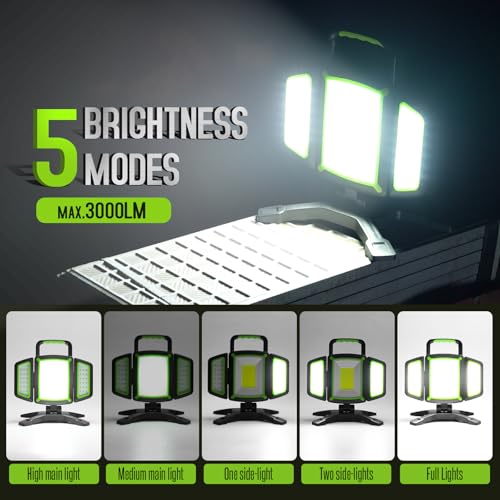 30W Rechargeable LED Work Light, 3000LM Magnetic - Image 4