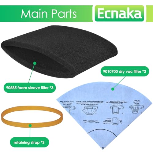 3 Pack 90585 Foam Sleeve Filter and 3 Pack 90107/90137 Wet Dry - Image 6
