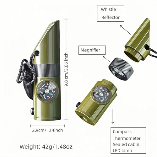 Emergency 7-in-1 Survival Whistle Kit:120dB Loud Safety - Image 5
