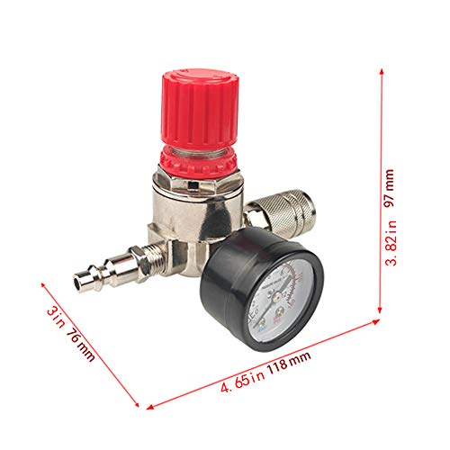 Air compressor pressure regulator 1/4" mini pressure gauge - Image 3