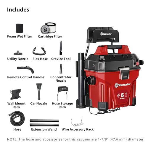 Vacmaster VWMB508 1101 5-Gal 5 PHP Remote Control Wall | Home Repair - Image 4