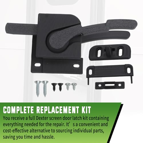 RV Screen Door Handle Kit for Dexter Right Hand Black - Image 7
