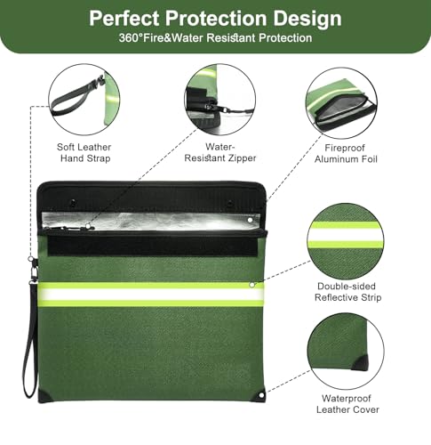 Fireproof and Waterproof Document Bag,Portable Fire - Image 3