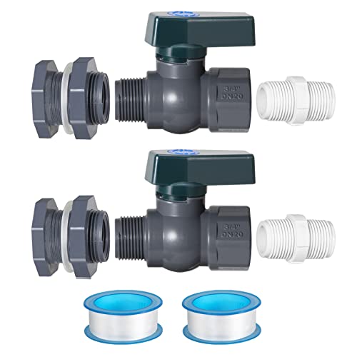 Suswillhit Rain Barrel Spigot Kit, Water Barrel Diverter, 2 Pack - Image 2